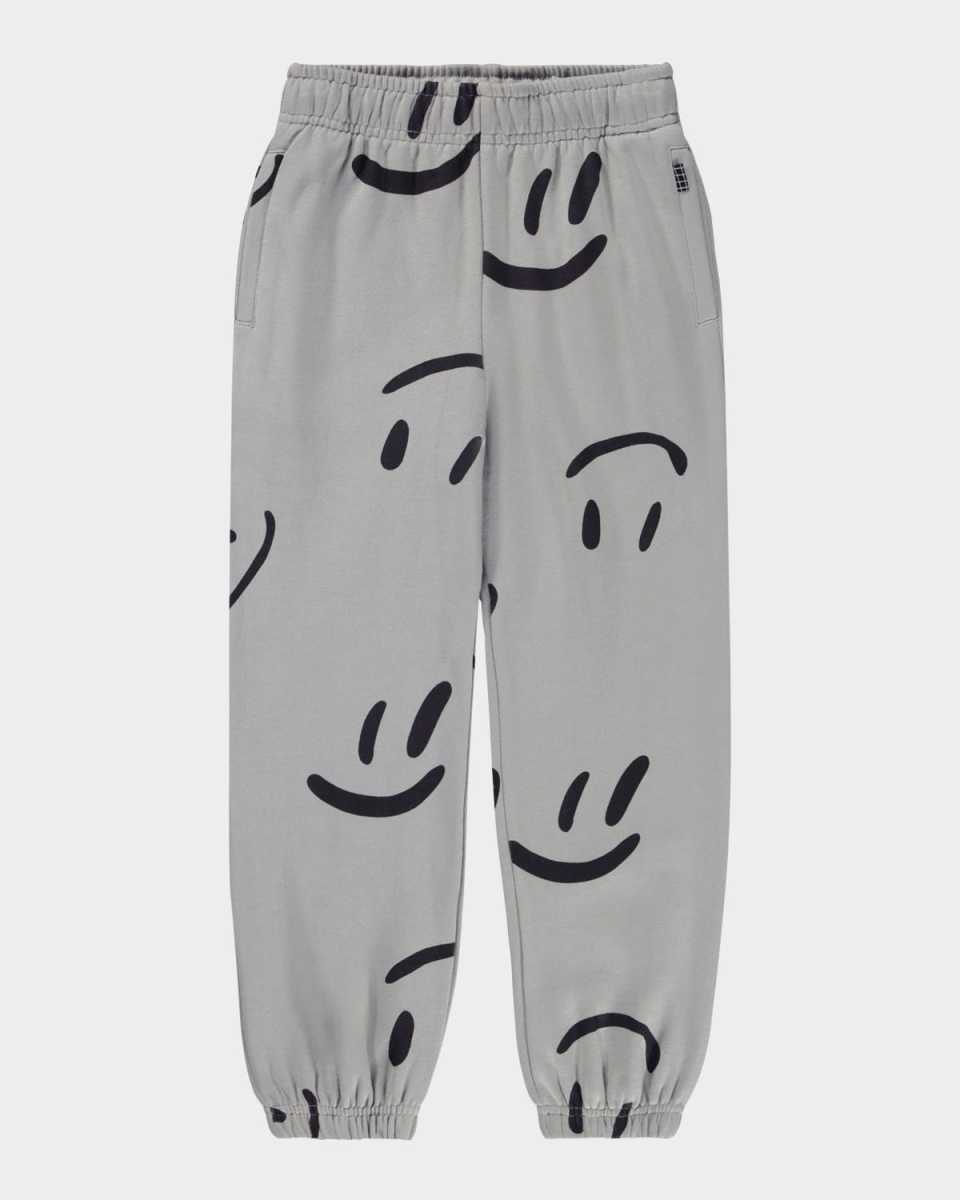Boy's Adan Smiley-Print Sweatpants, Size 4-6